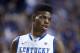 Jan 26, 2013; Lexington, KY, USA; Kentucky Wildcats forward Nerlens Noel (3) during the game against the LSU Tigers in the second half at Rupp Arena. Kentucky defeated LSU 75-70. Mandatory Credit: Mark Zerof-USA TODAY Sports