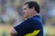 TAMPA, FL - JANUARY 01: Coach Brady Hoke of the Michigan Wolverines directs play against the South Carolina Gamecocks in the Outback Bowl January 1, 2013 at Raymond James Stadium in Tampa, Florida. (Photo by Al Messerschmidt/Getty Images)