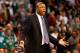 BOSTON, MA - JANUARY 27: Head coach Doc Rivers argues a call against the Miami Heat during the game on January 27, 2013 at TD Garden in Boston, Massachusetts. NOTE TO USER: User expressly acknowledges and agrees that, by downloading and or using this photograph, User is consenting to the terms and conditions of the Getty Images License Agreement. (Photo by Jared Wickerham/Getty Images)