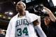 BOSTON, MA - JANUARY 27: Paul Pierce #34 of the Boston Celtics walks off of the court after their double overtime 100-98 win against the Miami Heat on January 27, 2013 at TD Garden in Boston, Massachusetts. NOTE TO USER: User expressly acknowledges and agrees that, by downloading and or using this photograph, User is consenting to the terms and conditions of the Getty Images License Agreement. (Photo by Jared Wickerham/Getty Images)