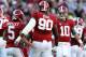 TUSCALOOSA, AL - NOVEMBER 24: AJ McCarron #10 of the Alabama Crimson Tide celebrates an extra point by Jeremy Shelley #5 against the Auburn Tigers at Bryant-Denny Stadium on November 24, 2012 in Tuscaloosa, Alabama. (Photo by Kevin C. Cox/Getty Images)