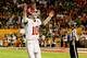 MIAMI GARDENS, FL - JANUARY 07: AJ McCarron #10 of the Alabama Crimson Tide acknowledges the crowd against the Notre Dame Fighting Irish during the 2013 Discover BCS National Championship game at Sun Life Stadium on January 7, 2013 in Miami Gardens, Florida. (Photo by Kevin C. Cox/Getty Images)