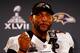 NEW ORLEANS, LA - JANUARY 30: Linebacker Ray Lewis #52 of the Baltimore Ravens addresses the media during Super Bowl XLVII Media Availability at the Hilton New Orleans Riverside on January 30, 2013 in New Orleans, Louisiana. The Ravens will take on the San Francisco 49ers on February 3, 2013 at the Mercedes-Benz Superdome. (Photo by Scott Halleran/Getty Images)