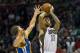 Jan 26, 2013; Milwaukee, WI, USA; Milwaukee Bucks guard Monta Ellis (11) shoots during the fourth quarter against the Golden State Warriors at the BMO Harris Bradley Center. The Bucks won 109-102. Mandatory Credit: Jeff Hanisch-USA TODAY Sports