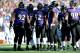 BALTIMORE, MD - JANUARY 06: (L-R) Haloti Ngata #92, Terrell Suggs #55, Ray Lewis #52, Ma'ake Kemoeatu #96 and Paul Kruger #99 of the Baltimore Ravens look on against the Indianapolis Colts during the AFC Wild Card Playoff Game at M&T Bank Stadium on January 6, 2013 in Baltimore, Maryland. (Photo by Patrick Smith/Getty Images)