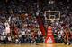 MIAMI, FL - JANUARY 23: LeBron James #6 of the Miami Heat shoots over Kyle Lowry #3 of the Toronto Raptors during a game at American Airlines Arena on January 23, 2013 in Miami, Florida. (Photo by Mike Ehrmann/Getty Images)