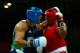 RIO DE JANEIRO, BRAZIL - JULY 23: Antonio Rogerio Nogueira of Brazil and Johnny Molina of Venezula exchange blows during Nogueira's win in the Super Heavy +91 kg Boxing Semifinals during the XV Pan American Games on July 23, 2007 at in Rio De Janeiro, Brazil. (Photo by Donald Miralle/Getty Images)