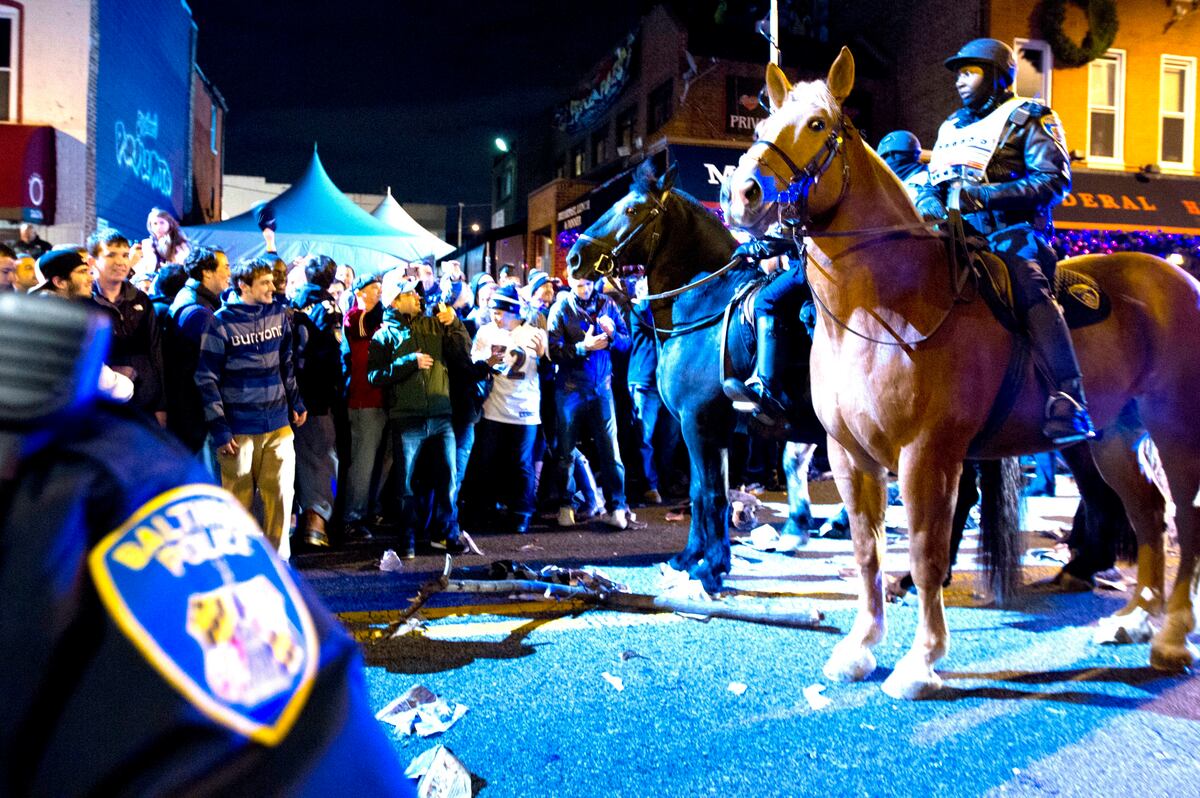 Super Bowl 2013 Baltimore Police Respond to Riots Following Ravens
