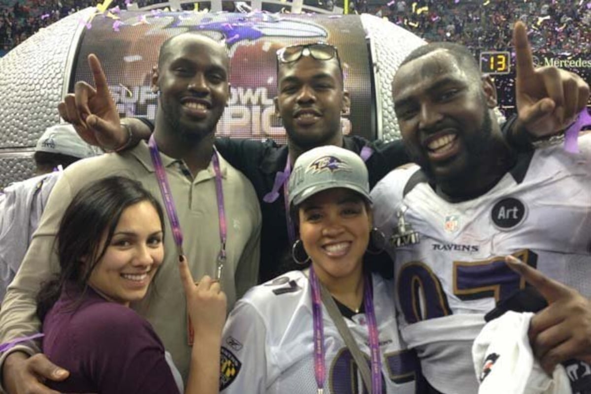 Jon Jones Celebrates Super Bowl Win with Brother and Ravens Defensive End Arthur | Bleacher ...