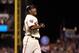 SAN FRANCISCO, CA - AUGUST 23: Miguel Tejada #10 of the San Francisco Giants reacts after lining out to end the eighth inning of their game against the San Diego Padres at AT&T Park on August 23, 2011 in San Francisco, California. (Photo by Ezra Shaw/Getty Images)