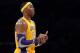 LOS ANGELES, CA - JANUARY 15: Dwight Howard #12 of the Los Angeles Lakers returns to the court during a 104-88 win over the Milwaukee Bucks at Staples Center on January 15, 2013 in Los Angeles, California. NOTE TO USER: User expressly acknowledges and agrees that, by downloading and or using this photograph, User is consenting to the terms and conditions of the Getty Images License Agreement. (Photo by Harry How/Getty Images)