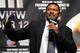 LAS VEGAS, NV - NOVEMBER 11: Former NBA basketball player and current ESPN broadcaster Jalen Rose hosts the official weigh-in for the bout between Manny Pacquiao and Juan Manuel Marquez at the MGM Grand Garden Arena November 11, 2011 in Las Vegas, Nevada. Pacquiao will defend his WBO welterweight title against Marquez when the two meet in the ring for the third time on November 12 in Las Vegas. (Photo by Ethan Miller/Getty Images)