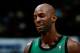 ATLANTA, GA - JANUARY 25: Kevin Garnett #5 of the Boston Celtics reacts after fouling out in the third overtime against the Atlanta Hawks at Philips Arena on January 25, 2013 in Atlanta, Georgia. NOTE TO USER: User expressly acknowledges and agrees that, by downloading and or using this photograph, User is consenting to the terms and conditions of the Getty Images License Agreement. (Photo by Kevin C. Cox/Getty Images)