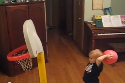 Little Baby Shows Off Basketball Skills In Wonderful Trick Shot Video Bleacher Report Latest News Videos And