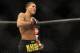 Jan 26, 2013; Chicago, IL, USA; Anthony Pettis celebrates after defeating Donald Cerrone (not pictured) during UFC on FOX 6 at the United Center. Mandatory Credit: David Banks-USA TODAY Sports