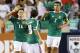 HOUSTON, TX - OCTOBER 12: Andres Guadardo #18 of Mexico celebrates his goal with Javier Hernandez #14 and Javier Rodrigues #2 against Guyana at BBVA Compass Stadium on October 12, 2012 in Houston, Texas. Mexico defeated Guyana 5-0. (Photo by Bob Levey/Getty Images)