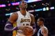 LOS ANGELES, CA - JANUARY 27: Dwight Howard #12 of the Los Angeles Lakers reacts after a foul in front of Thabo Sefolosha #2 of the Oklahoma City Thunder at Staples Center on January 27, 2013 in Los Angeles, California. NOTE TO USER: User expressly acknowledges and agrees that, by downloading and or using this photograph, User is consenting to the terms and conditions of the Getty Images License Agreement. (Photo by Harry How/Getty Images)
