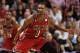 Feb. 4, 2013; Miami, FL, USA; Miami Heat center Chris Bosh (1) during a game against the Charlotte Bobcats at American Airlines Arena. Mandatory Credit: Steve Mitchell-USA TODAY Sports