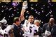 NEW ORLEANS, LA - FEBRUARY 03: Super Bowl MVP Joe Flacco #5 of the Baltimore Ravens celebrates with the Vince Lombardi trophy after the Ravens won 34-31 against the San Francisco 49ers during Super Bowl XLVII at the Mercedes-Benz Superdome on February 3, 2013 in New Orleans, Louisiana. (Photo by Christian Petersen/Getty Images)