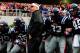 OXFORD, MS - OCTOBER 06: Head coach Hugh Freeze of the Ole Miss Rebels prepares to bring his team onto the field for a game against the Texas A&M Aggies at Vaught-Hemingway Stadium on October 6, 2012 in Oxford, Mississippi. (Photo by Stacy Revere/Getty Images)