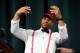 Feb 6, 2013; Loganville, GA, USA; Robert Nkemdiche shown on stage after he announced his decision to attend Mississippi on National Signing Day at Grayson High School. Mandatory Credit: Dale Zanine-USA TODAY Sports