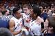 CHAMPAIGN, IL - FEBRUARY 7: Tyler Griffey #42 of the Illinois Fighting Illini celebrates with teammates after scoring the game-winning basket against the Indiana Hoosiers during the game at Assembly Hall on February 7, 2013 in Champaign, Illinois. Illinois defeated No. 1 ranked Indiana 74-72. (Photo by Joe Robbins/Getty Images)