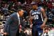 ATLANTA, GA - FEBRUARY 06: Lionel Hollins of the Memphis Grizzlies pats Zach Randolph #50 on the side during the game against the Atlanta Hawks at Philips Arena on February 6, 2013 in Atlanta, Georgia. NOTE TO USER: User expressly acknowledges and agrees that, by downloading and or using this photograph, User is consenting to the terms and conditions of the Getty Images License Agreement. (Photo by Kevin C. Cox/Getty Images)