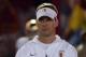 LOS ANGELES, CA - NOVEMBER 24: Head Coach Lane Kiffin waits before the game against the Notre Dame Fighting Irish at Los Angeles Memorial Coliseum on November 24, 2012 in Los Angeles, California. (Photo by Harry How/Getty Images)