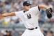 June 29, 2012; Bronx, NY, USA; New York Yankees pitcher Adam Warren (43) throws a pitch during the second inning of a game against the Chicago White Sox at Yankee Stadium. Mandatory Credit: Brad Penner-USA TODAY Sports