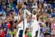 LONDON, ENGLAND - AUGUST 08: (L-R) Kobe Bryant #10 and LeBron James #6 of United States celebrate late in the fourth quarter against Australia during the Men's Basketball quaterfinal game on Day 12 of the London 2012 Olympic Games at North Greenwich Arena on August 8, 2012 in London, England. (Photo by Ronald Martinez/Getty Images)