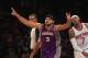 NEW YORK, NY - DECEMBER 02: Jared Dudley #3 of the Phoenix Suns reacts after scoring three in the fourth quarter against the New York Knicks at Madison Square Garden on December 2, 2012 in New York City. NOTE TO USER: User expressly acknowledges and agrees that, by downloading and/or using this photograph, user is consenting to the terms and conditions of the Getty Images License Agreement. The Knicks defeated the Suns 106-99. (Photo by Bruce Bennett/Getty Images)