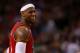 MIAMI, FL - FEBRUARY 08: LeBron James #6 of the Miami Heat looks on during a game against the Los Angeles Clippers at American Airlines Arena on February 8, 2013 in Miami, Florida. (Photo by Mike Ehrmann/Getty Images)