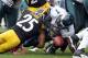 PITTSBURGH, PA - OCTOBER 07: Ryan Clark #25 of the Pittsburgh Steelers causes Michael Vick #7 of the Philadelphia Eagles to fumble during the game on October 7, 2012 at Heinz Field in Pittsburgh, Pennsylvania. (Photo by Justin K. Aller/Getty Images)