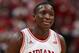 Feb 2 2013, Bloomington, USA; Indiana Hoosiers guard Victor Oladipo (4) smiles as he enjoys the lead against the Michigan Wolverines at Assembly Hall. Indiana defeats Michigan 81-73. Mandatory Credit: Brian Spurlock-USA TODAY Sports