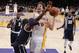 LOS ANGELES, CA - JANUARY 27: Pau Gasol #16 of the Los Angeles Lakers is fouled as he attempts a shot by Serge Ibaka #9 of the Oklahoma City Thunder at Staples Center on January 27, 2013 in Los Angeles, California. NOTE TO USER: User expressly acknowledges and agrees that, by downloading and or using this photograph, User is consenting to the terms and conditions of the Getty Images License Agreement. (Photo by Harry How/Getty Images)
