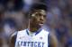 Jan 26, 2013; Lexington, KY, USA; Kentucky Wildcats forward Nerlens Noel (3) during the game against the LSU Tigers in the second half at Rupp Arena. Kentucky defeated LSU 75-70. Mandatory Credit: Mark Zerof-USA TODAY Sports