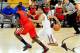 July 13, 2012;Alexandria, VA USA;USA West guard Nigel Williams-Goss (right) dribbles up court against USA Midwest guard JaJuan Johnson (left) during the Nike Global Challenge at Episcopal High School. Mandatory Credit: Evan Habeeb-USA TODAY Sports