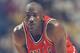 23 May 1998: Michael Jordan #23 of the Chicago Bulls looks on during an Eastern Conference Final game against the Indiana Pacers at the Market Square Arena in Indianapolis, Indiana. The Pacers defeated the Bulls 107-105.