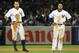 NEW YORK, NY - MAY 13: Alex Rodriguez #13 and Robinson Cano #24 of the New York Yankees are left on base at the end of the the eigth inning against the Boston Red Sox on May 13, 2011 at Yankee Stadium in the Bronx borough of New York City. (Photo by Al Bello/Getty Images)