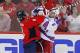 May 9, 2012; Washington, DC, USA; Washington Capitals left wing Alex Ovechkin (8) checks New York Rangers defenseman Dan Girardi (5) during the first period in game six in the Eastern Conference semifinals of the 2012 Stanley Cup Playoffs at Verizon Center. Mandatory Credit: Geoff Burke-USA TODAY Sports