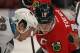 Jonathan Toews survived his third career fight as Chicago beat the San Jose Sharks 4-1 Friday.