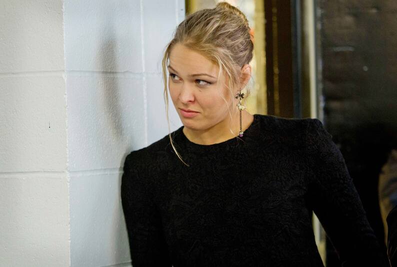 Oct 5 2012 Minneapolis Mn Usa Ronda Rousey Watches The Press Oct 5 2012 Minneapolis Mn Usa Ronda Rousey Watches The Press