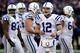 BALTIMORE, MD - JANUARY 06: Andrew Luck #12 of the Indianapolis Colts looks towards the bench against the Baltimore Ravens during the AFC Wild Card Playoff Game at M&T Bank Stadium on January 6, 2013 in Baltimore, Maryland. (Photo by Rob Carr/Getty Images)