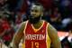 HOUSTON, TX - FEBRUARY 20: James Harden #13 of the Houston Rockets celebrates a three point shot during the game against the Oklahoma City Thunder at Toyota Center on February 20, 2013 in Houston, Texas. NOTE TO USER: User expressly acknowledges and agrees that, by downloading and or using this photograph, User is consenting to the terms and conditions of the Getty Images License Agreement. (Photo by Scott Halleran/Getty Images)