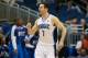 January 27, 2013; Orlando FL, USA; Orlando Magic shooting guard J.J. Redick (7) reacts after he made a basket against the Detroit Pistons during the first quarter at Amway Center. Mandatory Credit: Kim Klement-USA TODAY Sports