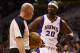 PHOENIX, AZ - DECEMBER 26: Jermaine O'Neal #20 of the Phoenix Suns reacts during the NBA game against the New York Knicks at US Airways Center on December 26, 2012 in Phoenix, Arizona. The Knicks defeated the Suns 99-97. NOTE TO USER: User expressly acknowledges and agrees that, by downloading and or using this photograph, User is consenting to the terms and conditions of the Getty Images License Agreement. (Photo by Christian Petersen/Getty Images)