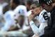 Dec 30, 2012; San Diego, CA, USA; Oakland Raiders quarterback Terrelle Pryor (6) sits on the bench during the fourth quarter against the San Diego Chargers at Qualcomm Stadium. Mandatory Credit: Jake Roth-USA TODAY Sports