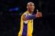 February 20, 2013; Los Angeles, CA, USA; Los Angeles Lakers shooting guard Kobe Bryant (24) reacts to a technical could called against him during the second half at Staples Center. Mandatory Credit: Gary A. Vasquez-USA TODAY Sports