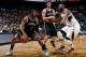 ATLANTA, GA - JANUARY 16: Joe Johnson #7 of the Brooklyn Nets drives against DeShawn Stevenson #92 of the Atlanta Hawks at Philips Arena on January 16, 2013 in Atlanta, Georgia. NOTE TO USER: User expressly acknowledges and agrees that, by downloading and or using this photograph, User is consenting to the terms and conditions of the Getty Images License Agreement. (Photo by Kevin C. Cox/Getty Images)