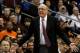 NEWARK, NJ - FEBRUARY 16: Head coach Jim Boeheim of the Syracuse Orange reacts in the second half against the Seton Hall Pirates at Prudential Center on February 16, 2013 in Newark, New Jersey. (Photo by Chris Chambers/Getty Images)